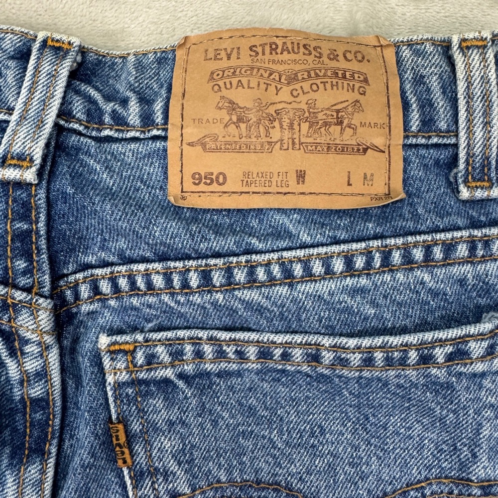 Levis‎ 950 Jeans Womens 9 26x30 Relaxed Tapered High Rise Vintage 90s Usa Orange